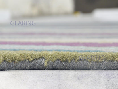 Handmade Bohemian Rug | Abstract Design in Grey & Purple
