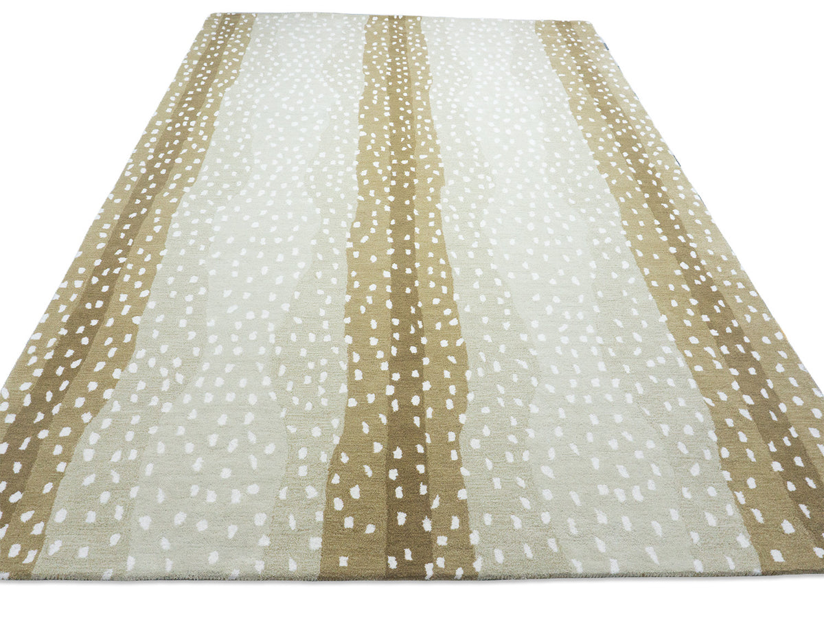 PB Beige Antelope Skin Pattern | Hand-Tufted Wool Area Rug