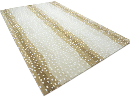 Handmade Modern Rug | Animal Print Design in Beige