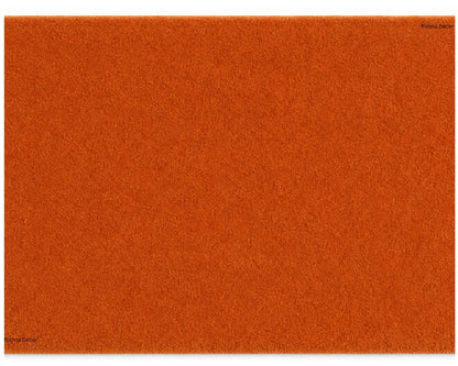 Burnt Orange Wool Area Rug, Handmade Solid Color Rug, New-Zealand Wool