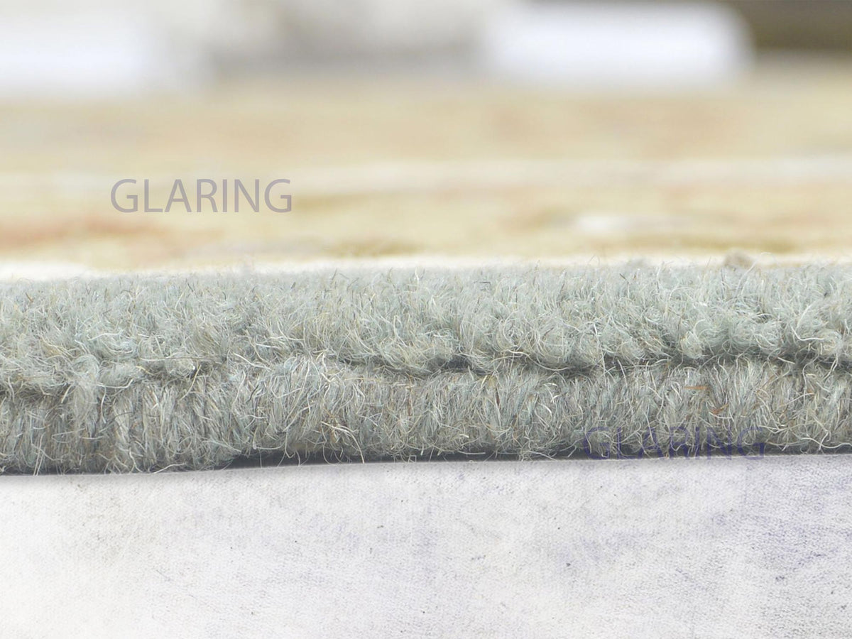 Handmade Wool Oriental Rug | Traditional Blue & Beige Area Rug