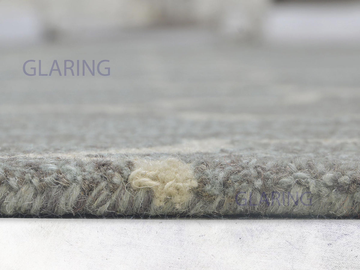 Handmade Moroccan Rug | Tile Design in Grey & Ivory